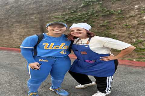 UCLA slugger Megan Grant’s super fan gets cooking with creative outfit