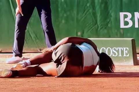 Hailey Baptiste wheeled off court after gruesome French Open injury