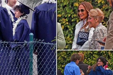 Jennifer Lopez Cheers On Child Emme at High School Graduation