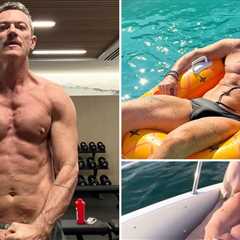 Tony Nominee Luke Evans' Shredded Shirtless Shots