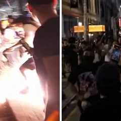 Knicks Fans Run for Cover After Explosions During Celebration Outside MSG