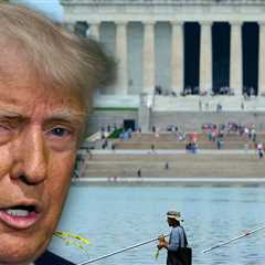 Trump Calls Reflecting Pool Vandalism 'Deranged,' Announces Immediate Repair