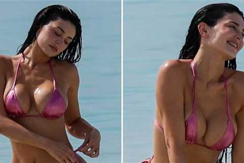 Kylie Jenner Shows Off Her Curves In A Micro Pink Bikini In Turks & Caicos