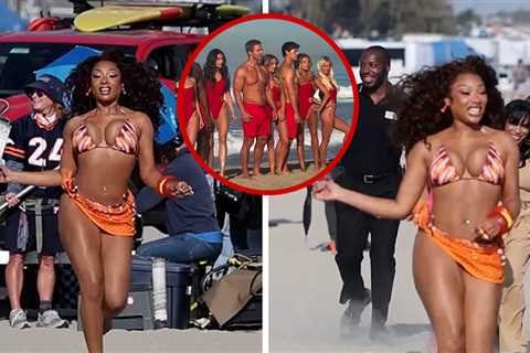 Megan Thee Stallion Sizzles in Bikini for 'Baywatch'