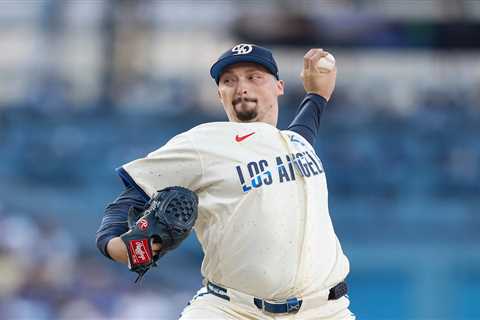 Dodgers’ Blake Snell throws for first time since elbow surgery
