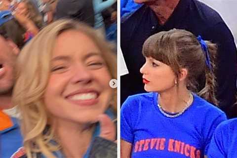 Scooter Braun And Sydney Sweeney Were Being Mocked For How Far Back They Were Seated At The Knicks..