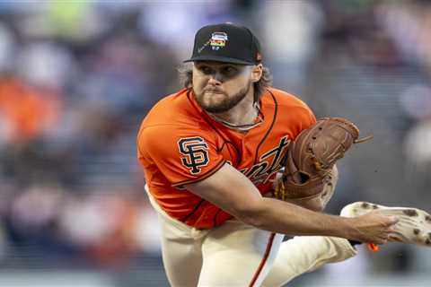 Giants pitcher Landen Roupp wears Pride Night hat with biblical verse