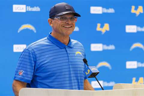 Chargers’ Jim Harbaugh is betting on a big season from his WR core