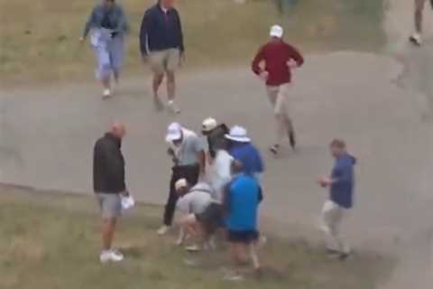 Fan picks up Rory McIlroy’s ball after wayward shot in wild US Open scene
