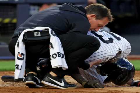 Jazz Chisholm Jr. exits after fouling ball off groin in brutal Yankees scene