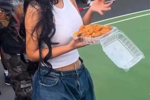 Cardi B Wore $1,790 Balenciaga Tulip Bermuda Shorts While Eating Soul Food at Gersh Park