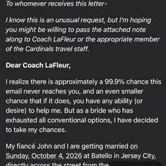 How one bride-to-be’s hotel Hail Mary was answered by Arizona Cardinals owner for upcoming Giants..