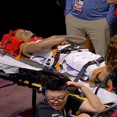 Jazz guard Trey Alexander stretchered off in scary Summer League scene