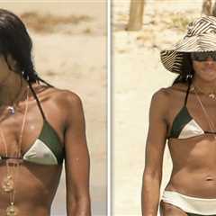 Naomi Campbell Shows Off Bikini Body During Ibiza Beach Day