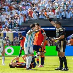 Argentina’s semifinal hero becomes World Cup final scapegoat after recklessness turns into red card