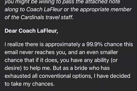 How one bride-to-be’s hotel Hail Mary was answered by Arizona Cardinals owner for upcoming Giants..
