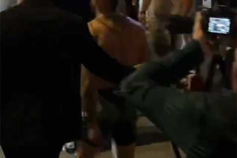 Conor McGregor bolts out of arena barefoot after brutal knee injury at UFC 329