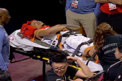 Jazz guard Trey Alexander stretchered off in scary Summer League scene