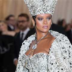 Rihanna Rocks Wildly Colorful Headdress With Jewel-Dripping Carnival Outfit Featuring Bold Cut-Outs ..