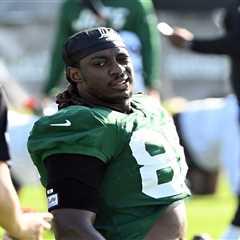 Jelani Woods having a standout Jets camp — on the field and with his teammates