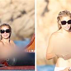 Brooks Nader Goes Topless In Front of Parents and Sister in Italy