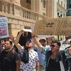 Tate Brothers' Supporters Protest Outside Miami Jail, Call for Their Release