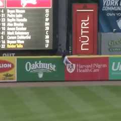 Red Sox prospect makes possible catch of the year after scaling wall to rob home run: ‘I’m a big..