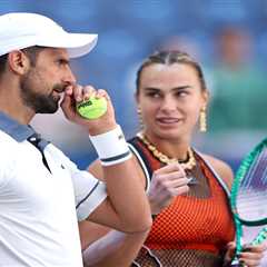Aryna Sabalenka, Novak Djokovic go down in US Open mixed doubles in stunner
