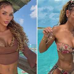 Jena Frumes' Dazzles in Her Teeny Bikinis In the Bahamas
