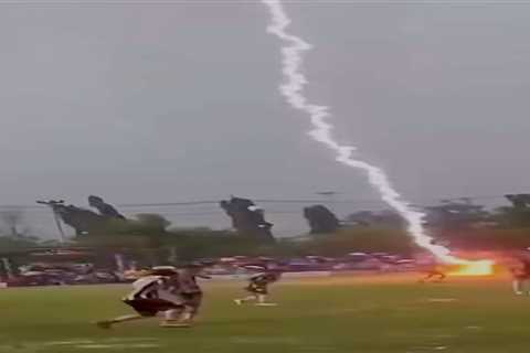 Lightning strike kills soccer player, injuring 12 during match in Thailand