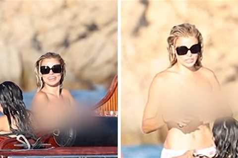 Brooks Nader Goes Topless In Front of Parents and Sister in Italy