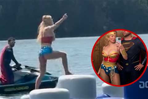 Sydney Sweeney Runs Through Obstacle Course, Dresses As Sexy Wonder Woman Alongside Scooter Braun