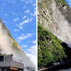 Huge Landslide Forces Crowd to Run For Their Lives in China