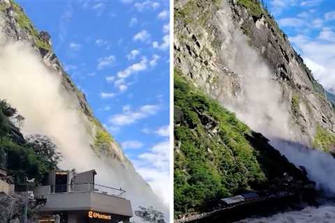 Huge Landslide Forces Crowd to Run For Their Lives in China