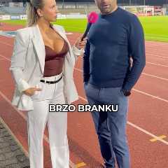 Coach goes viral for awkward interview as he fails to look at glamorous reporter
