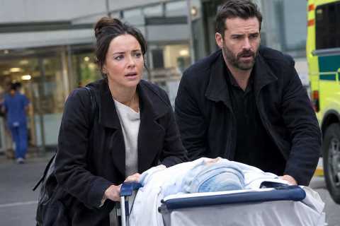 Hollyoaks Stars Claire Cooper and Emmett J Scanlan Rush Baby To Hospital